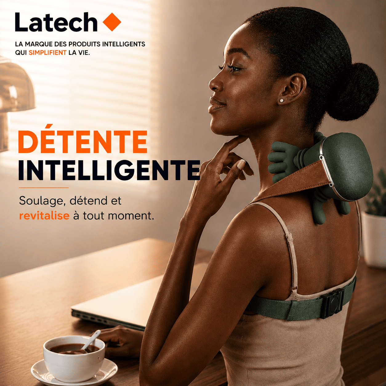 Masseur cervical intelligent ergonomique conçu pour soulager les douleurs du cou, des épaules et des trapèzes. Appareil de massage électrique portable offrant détente musculaire profonde, relaxation instantanée et revitalisation au bureau ou à domicile. Solution bien-être innovante pour réduire les tensions quotidiennes et améliorer le confort.