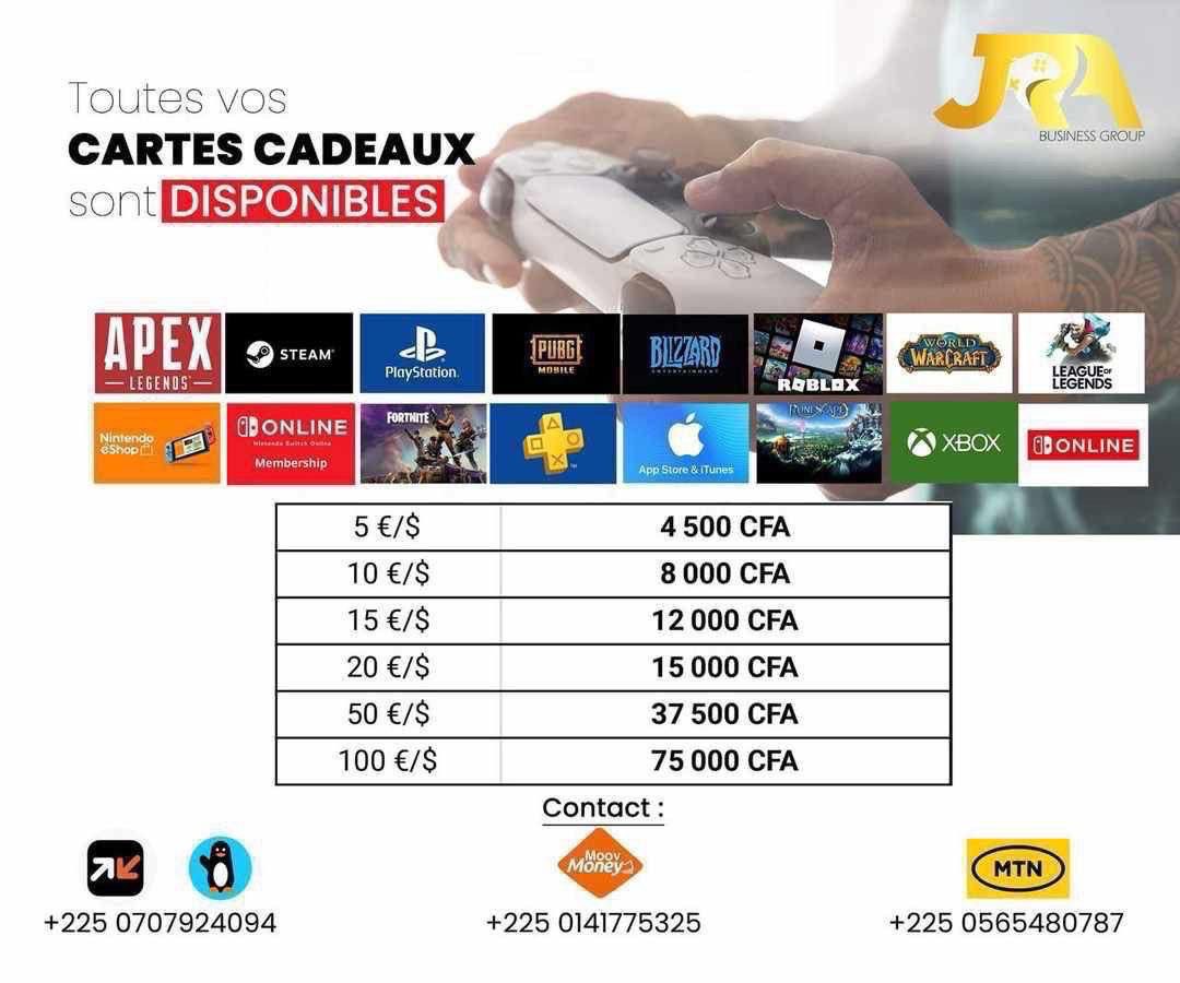 Cartes cadeaux 