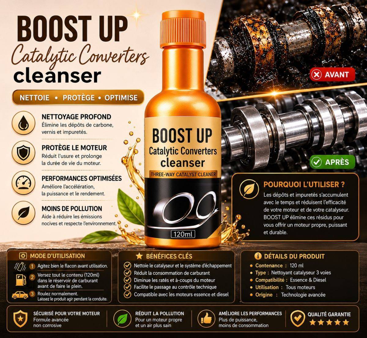 Boost up catalytic cleaner
