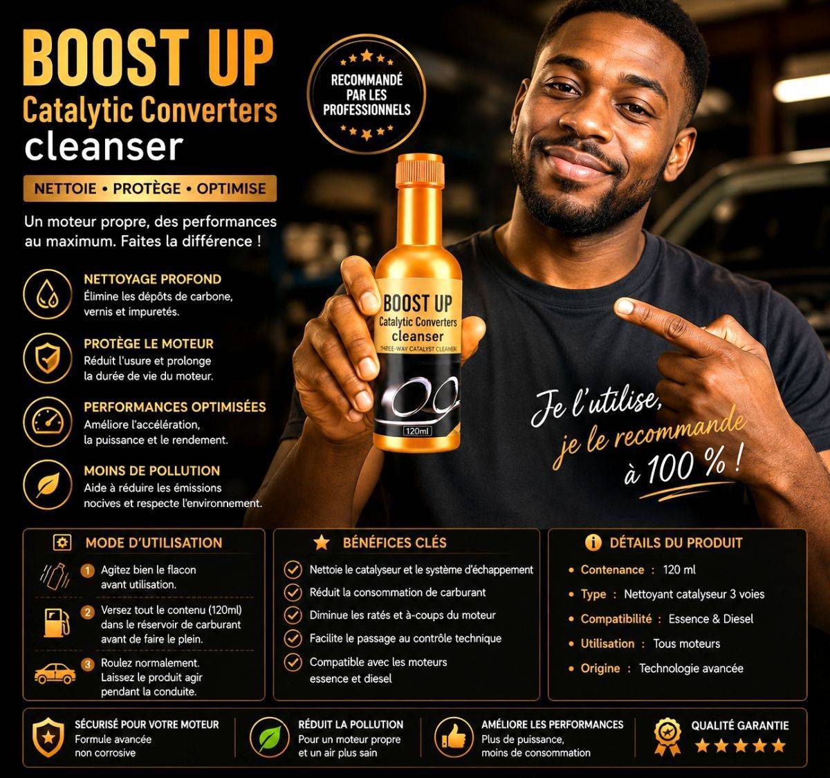 Boost up catalytic cleaner