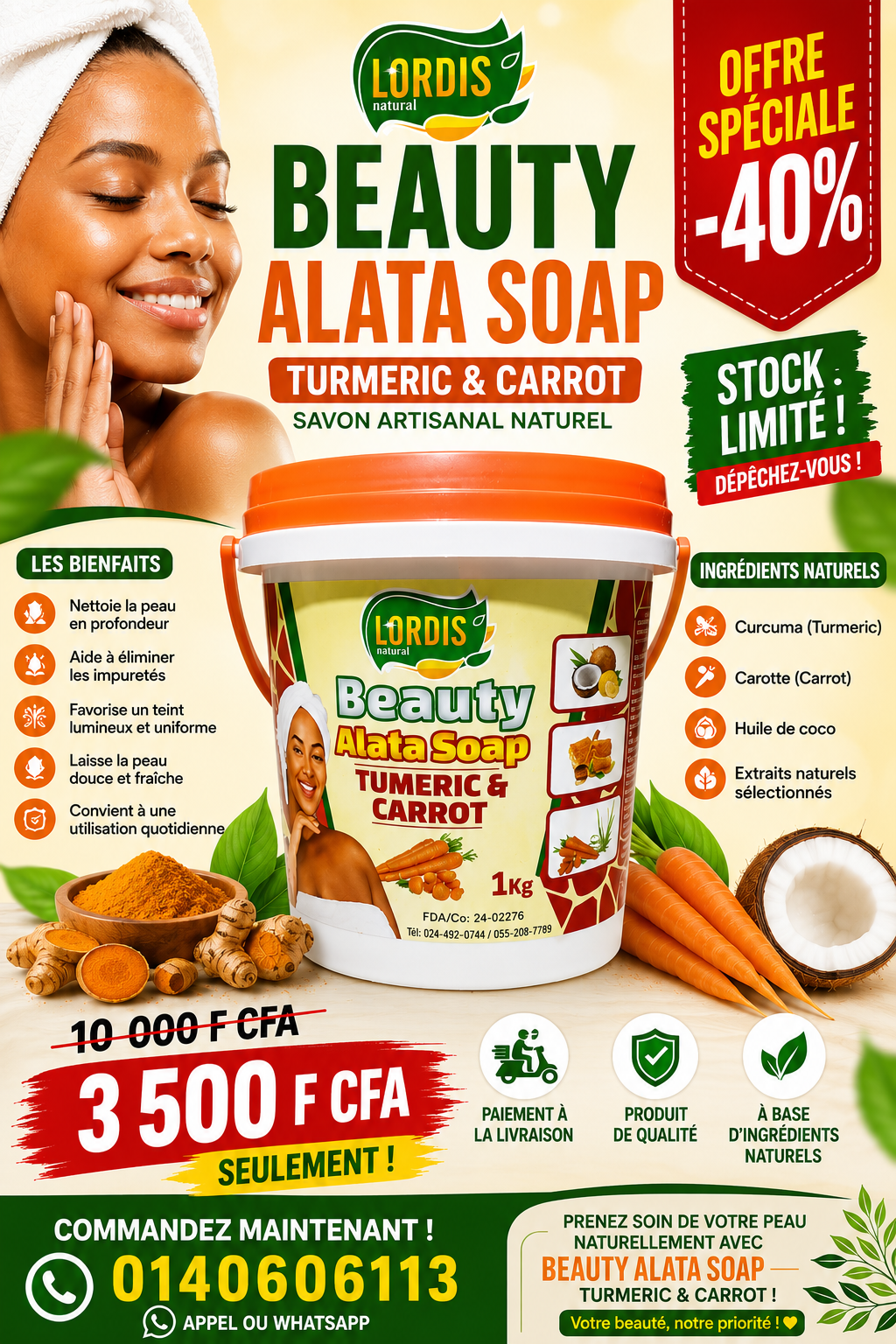 Savon Beauty Alata Turmeric Care – Soin Éclat au Curcuma