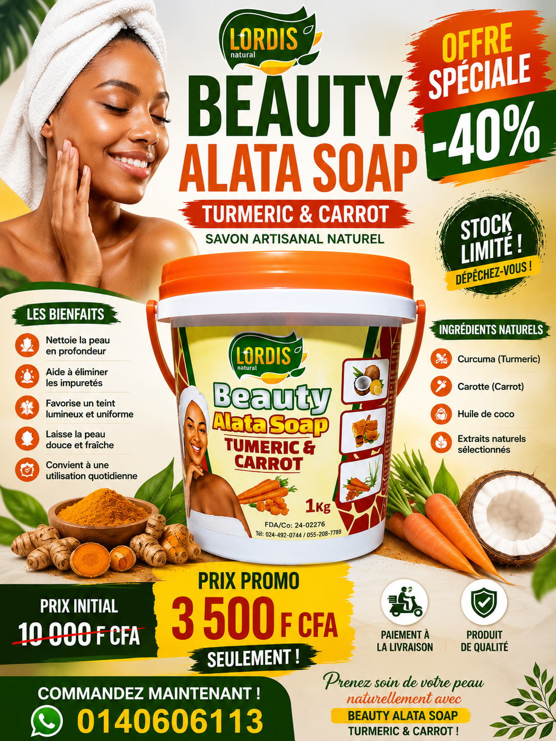 Savon Beauty Alata Turmeric Care – Soin Éclat au Curcuma