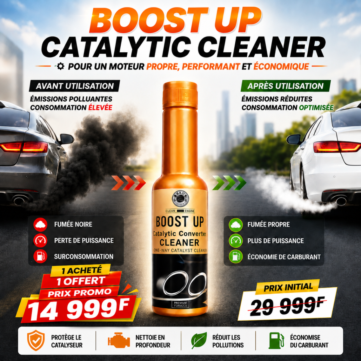 Boost up catalytic cleaner
