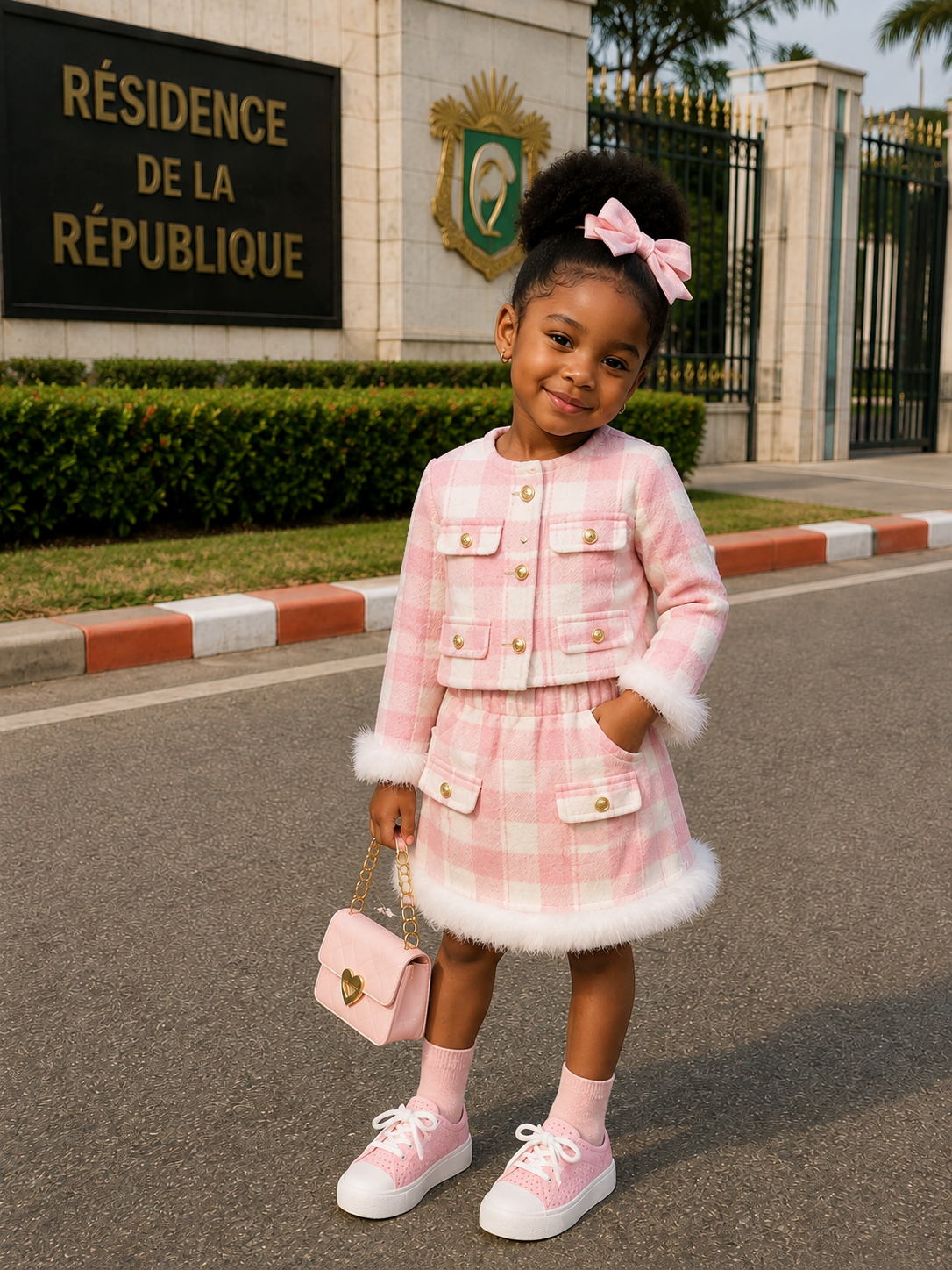 : Tenue rose chic pour enfants filles