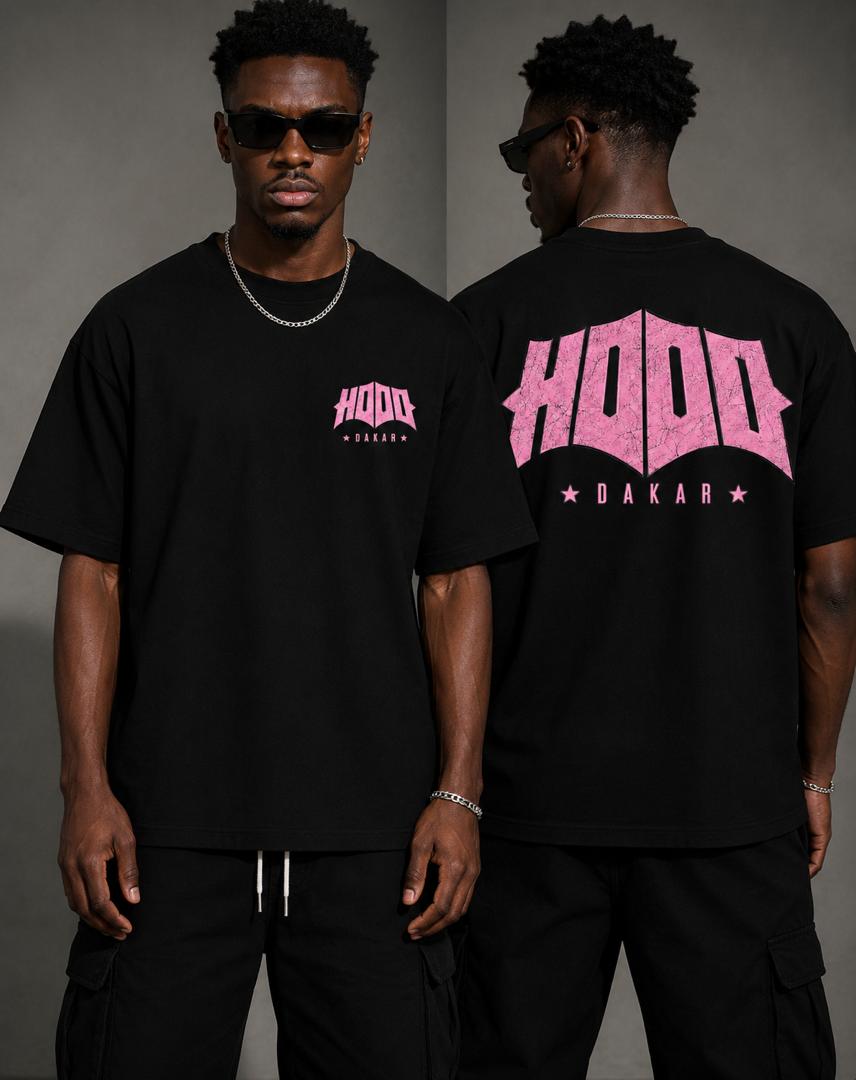 HOOD Dakar – T-Shirt Oversize Signature PinK