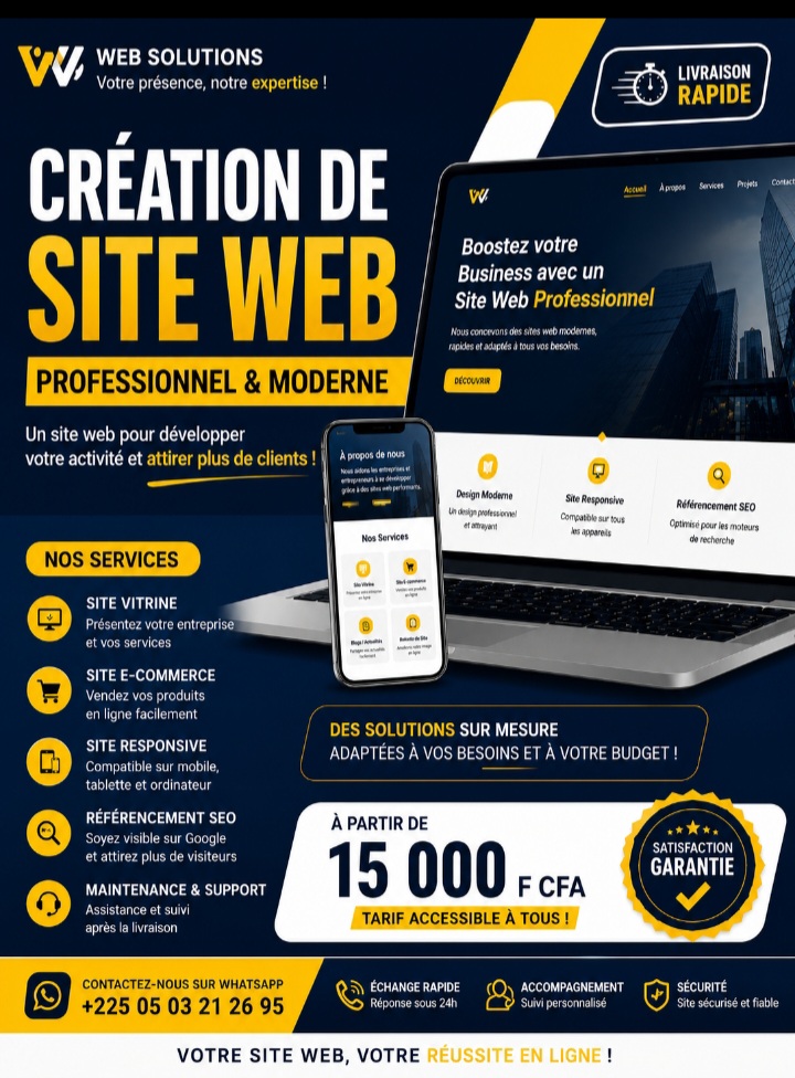 Création de site Web professionnel 