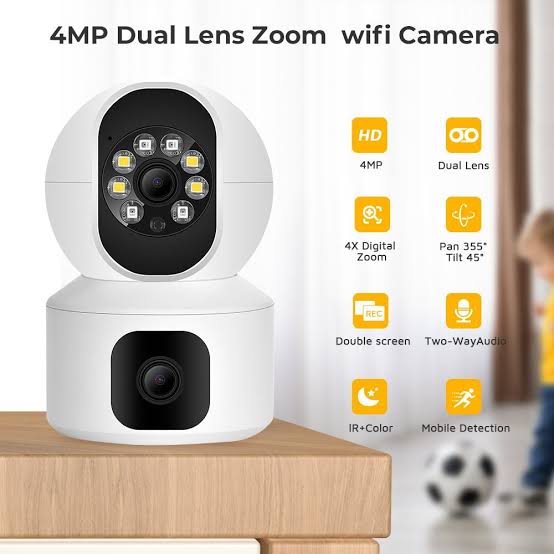 Caméra 4mp Dual Lens zoom wifi wifi 